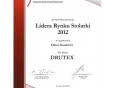 Tytuł Lidera Rynku Stolarki oraz Profesjonalnego PR-u w Branży Stolarki dla firmy DRUTEX S.A.